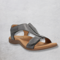 Lina | Sandales orthopédiques à talon compensé - Synthétique, léger, facile à enfiler, confort d'été - Gris
