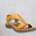 Lina | Sandales orthopédiques à talon compensé - Synthétique, léger, facile à enfiler, confort d'été - Jaune