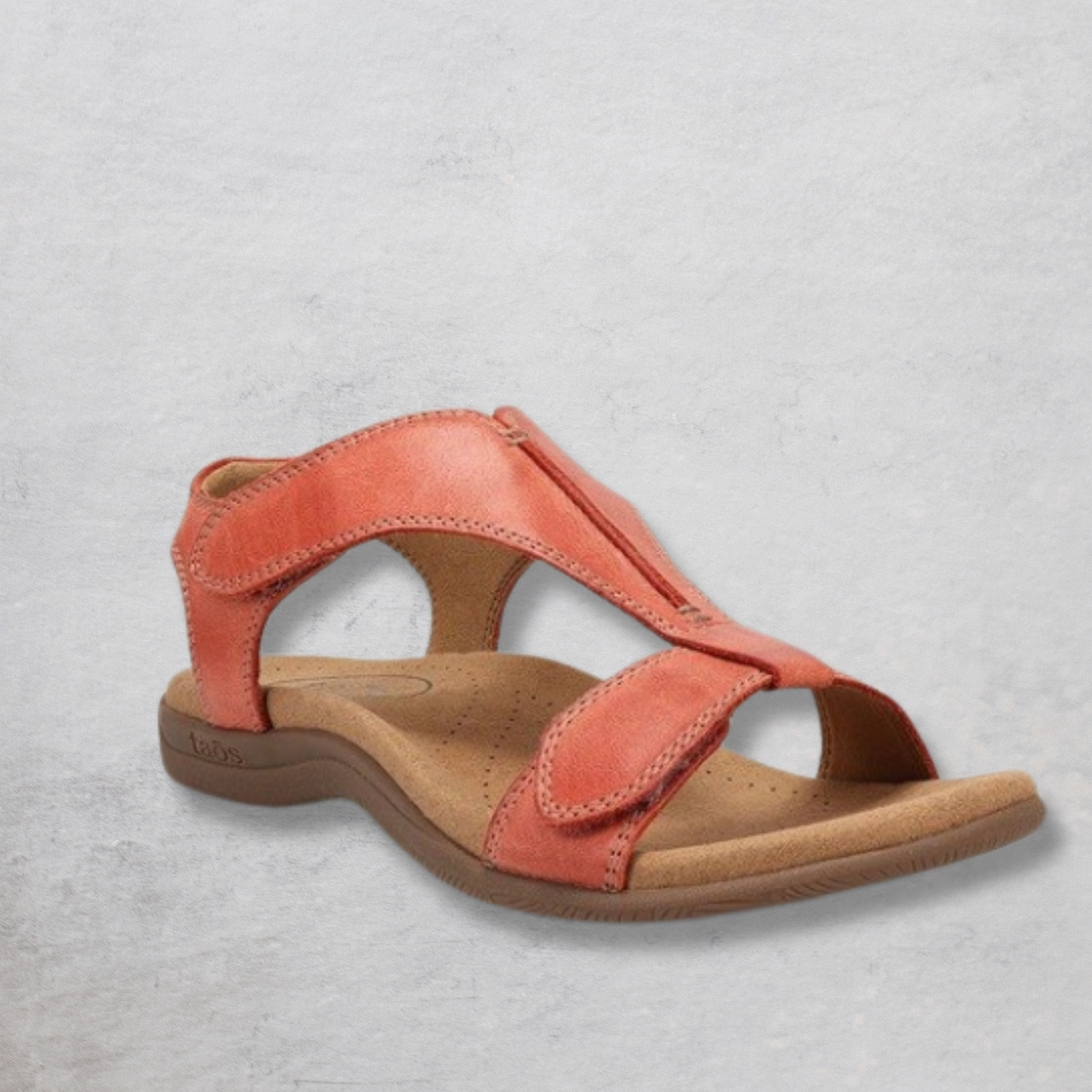 Lina | Sandales orthopédiques à talon compensé - Synthétique, léger, facile à enfiler, confort d'été - Orange
