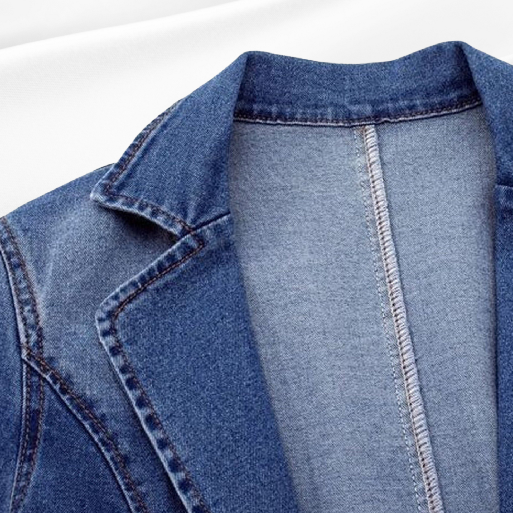 Lyra | Blazer en denim ajusté avec doublure thermique pour femmes_bleu1