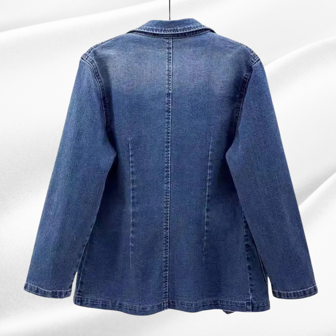 Lyra | Blazer en denim ajusté avec doublure thermique pour femmes_bleu