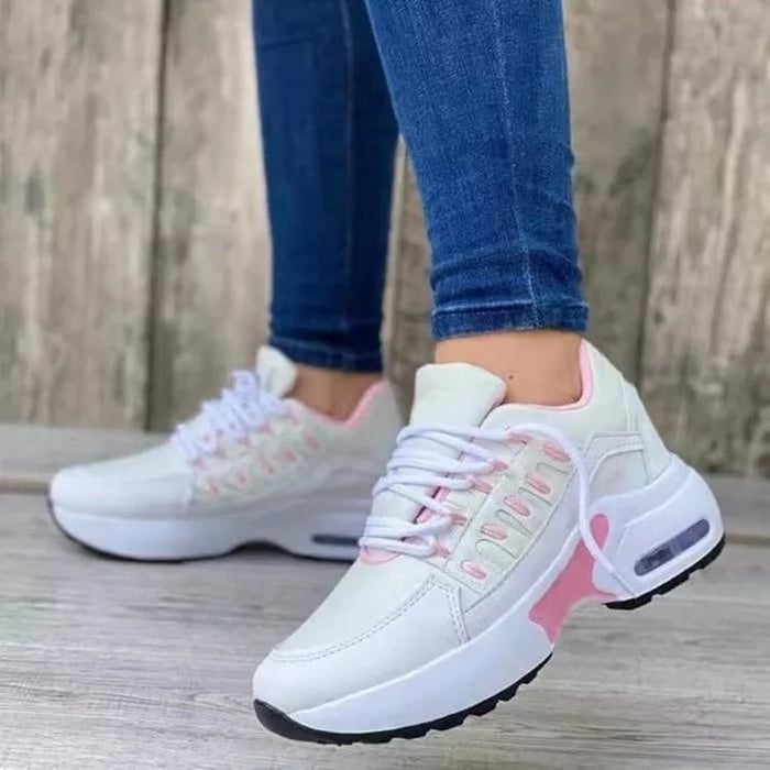 Tess | Chaussures Orthopédiques Élégantes Femme avec Soutien de la Voûte Plantaire en Tissu Respirant_blancrose