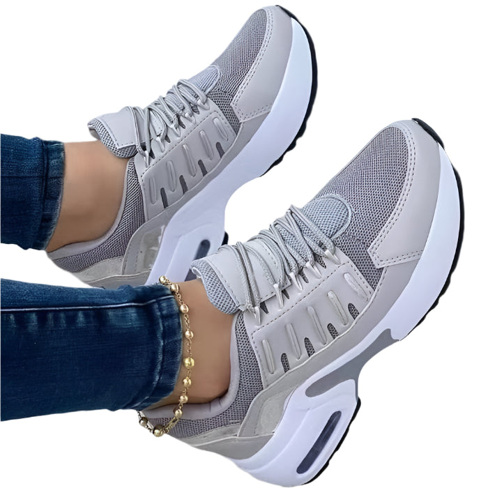 Tess | Chaussures Orthopédiques Élégantes Femme avec Soutien de la Voûte Plantaire en Tissu Respirant_gris